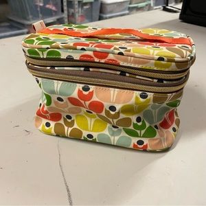 Orla Kiely Train Case travel toiletry organizer makeup bag